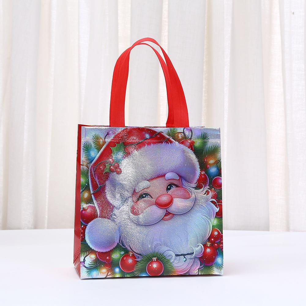 StoBag Weihnachten Weihnachtsmann Schneemann Vlies Mitgebsel Tragetaschen für Süßigkeiten Geschenkverpackungstaschen Einkaufstasche Süßigkeiten Feiertagsleckerei Geschenk