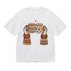 Women's Comfy Classic T-Shirt Red Heart and Leaf Decoration Cups Graphic Tee