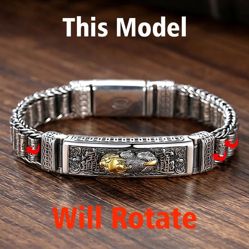 

HX ручной работы креативные браслеты с буддийскими Священными Писаниями на удачу мужские бусины в стиле ретро шестисимвольная мантра персонализированные аксессуары 18cm