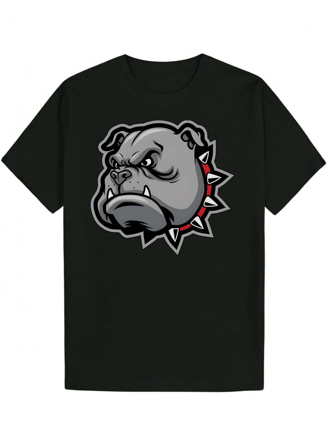 Graphic T-shirt - Bulldog with Spiked Collar Design S