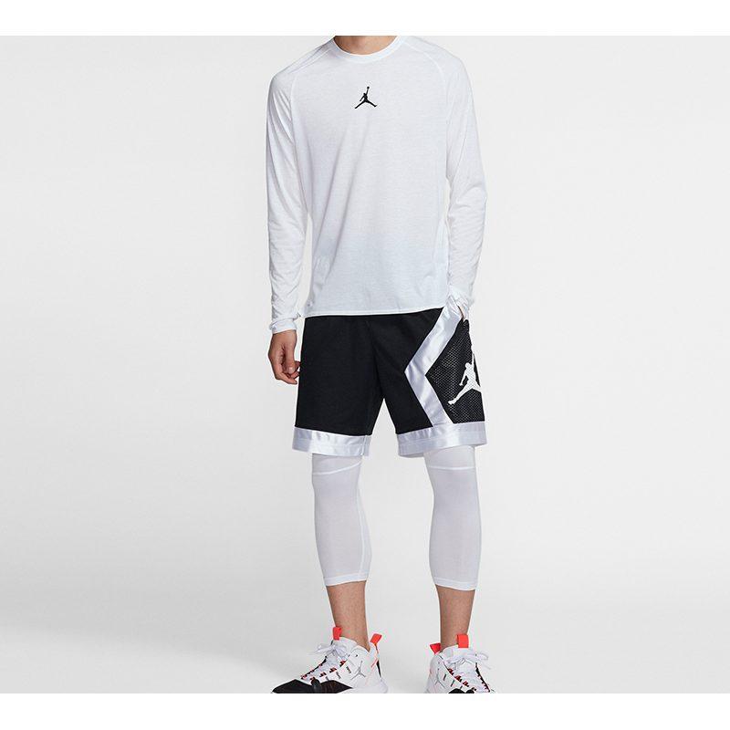 Jordan T Shirts Men's White Crew Neck Moderate Straight Fit 926437-100
