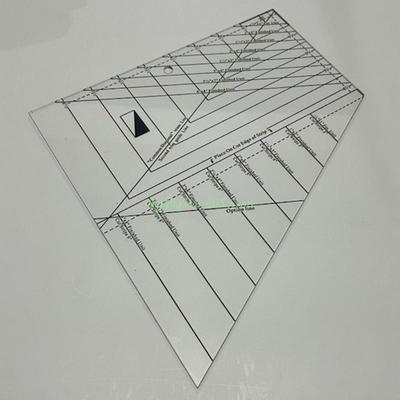 24TE Professional Sewing Quilting Plastic Ruler Sewing Measuring Stationary Ruler DIY Patchwork Split Rects Cutting Template