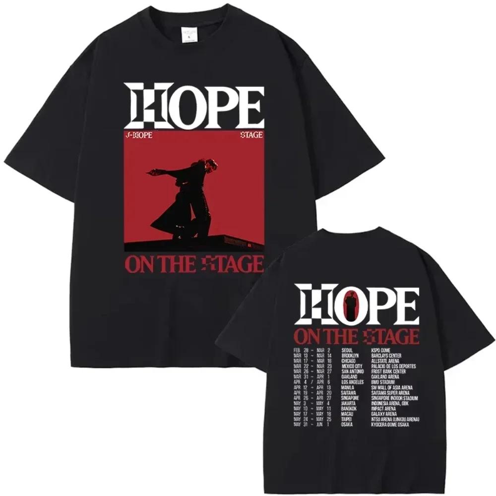 J-Hope Hope on The Stage Tour Tshirts Graphic Print T-shirts Men Women Fashion Hip Hop Cotton Tshirt Casual Short Sleeve T Shirt