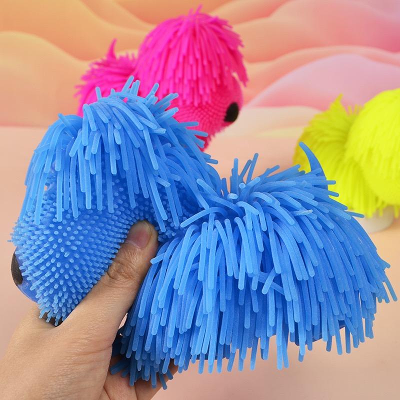 Shaggy Dog Squishy Toy Soft Glue Kawaii Squeezable Stress Reliever Pets Colorful Small Toys Easy and Convenient Cute Gifts