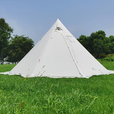 Tenda calda Tipi per 4-6 persone con fornello Tenda da campeggio Piramide Teepee per escursioni in campeggio con zaino in spalla