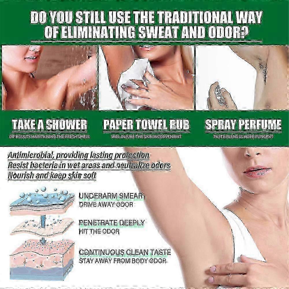 2X Underarm Care Odor Cream Deodorant Cream Herbal Body Odor Cream Remover 2025