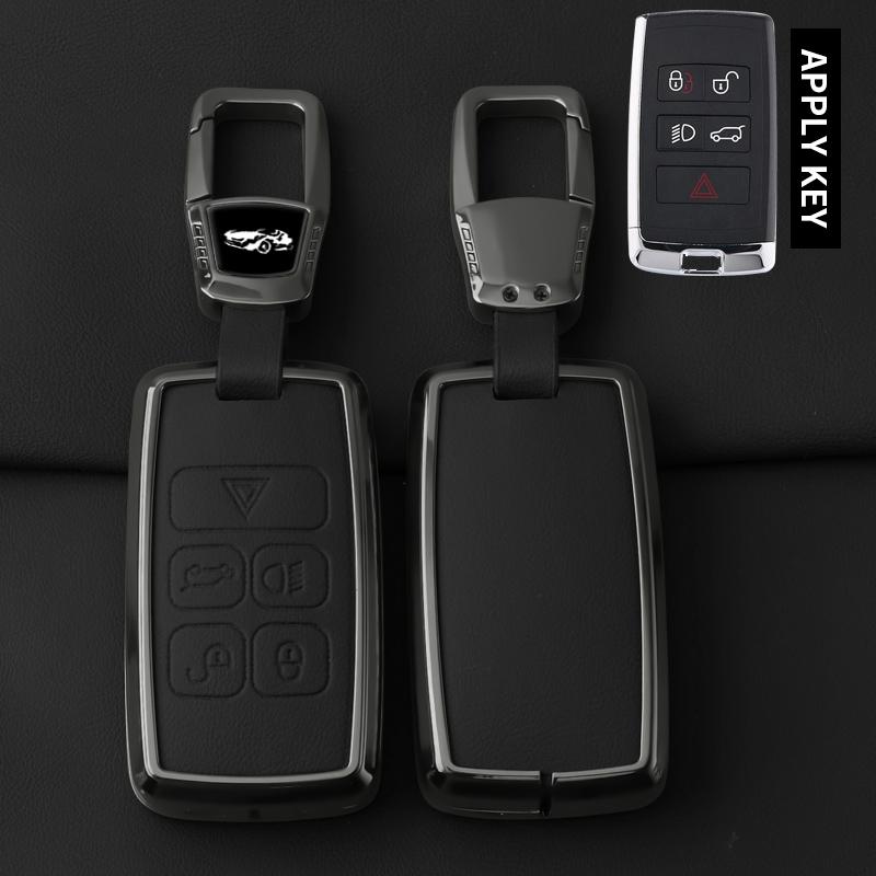 

Alloy Car Key Case Cover for Land Rover Range Rover Discoverry 5 Sport Evoque 2018 2019 2020 for Jaguar XEL E-PACE Key Holder