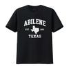 Mens Abilene Texas TX vintage State Athletic style T Shirt Black 4X Large vintage Washed Casual Slightly streetwear Soft