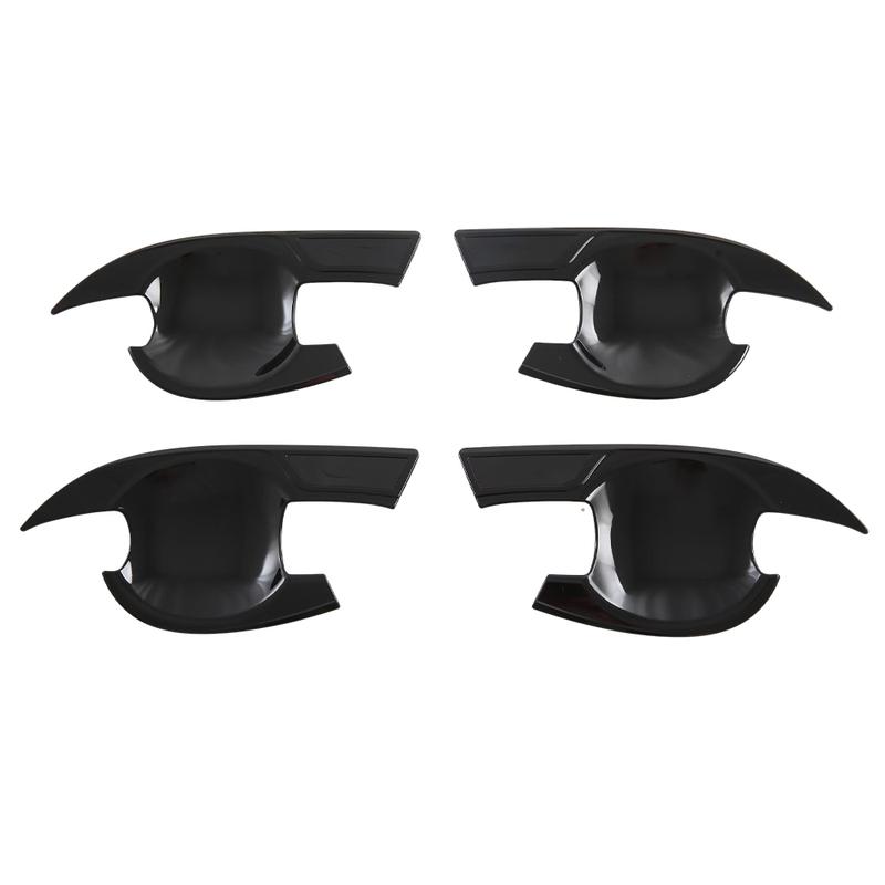 4Pcs Car Outside Door Pull Handle Bowl Frame Cover Trims ABS Carbon Fiber For Nissan Qashqai J12   Car Accessories