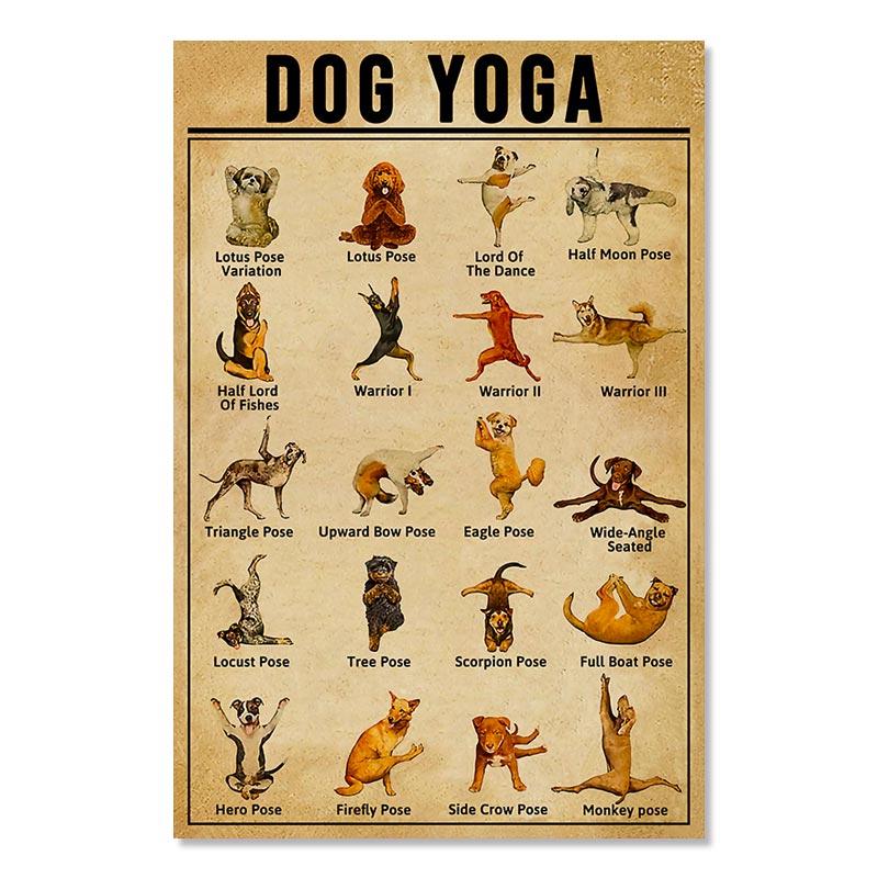Vintage Yoga Chakra Awakening Postere și imprimeuri Iubitor de yoga Mișcarea mâinii Relaxați-vă pictura pe pânză Modern Wall Home Decor Pictures