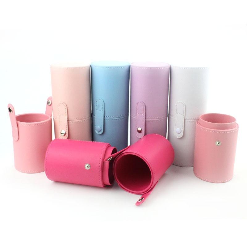 Cup Case Box for Make up Brush Pen PU Leather Makeup Storage Holder Cosmetic