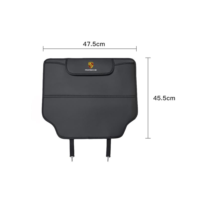 Asiento de Coche Respaldo Prevenir Patadas Almohadilla de Almacenamiento Alfombrilla Accesorios Para Porsche Cayenne Panamera Macan 911 718 Taycan Boxster Cayman 918