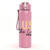 1PC Trust In The Lord Purple Letter 750ml Color Plastic Sports Water Bottle Leakproof Flip Straw Lid Suitable for Sports Office Home Use