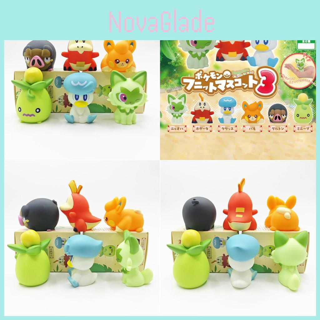 Entzückende kleine PVC-Geisterfiguren, Set in Blindboxen mit Katze und Ente aus New Leaf