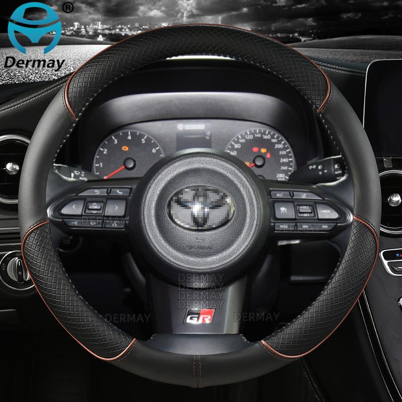 for Toyota Yaris Car Steering Wheel Cover Non-slip PU Leather Auto Accessories Fast Shipping