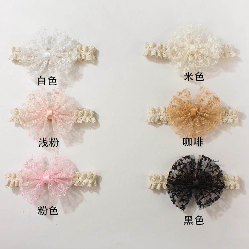 

Thin children s hair accessories, new lace bow baby headband, cute baby headscarf headband.