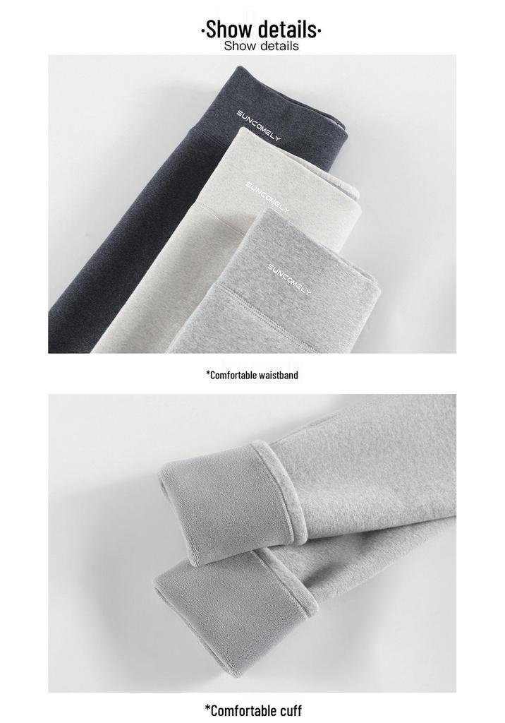 Northeast Fleece-Lined High Waist Warm Pants for Middle-Aged Women - Plus Size, Tummy Control, Autumn/Winter.