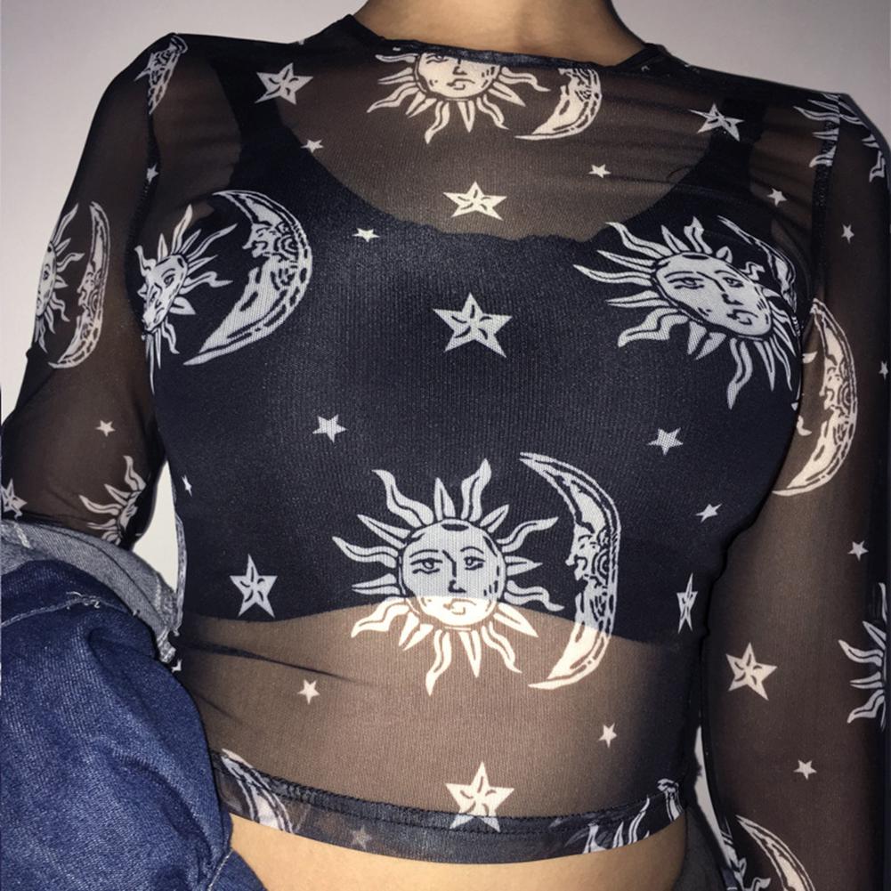 Shirt langarm Sonne Mond und Sterne