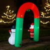 7.8FT Christmas Holiday Inflatable Archway Decoration Santa Snowman Yard Decor Toy Xmas Home Decoration Ornaments Supplies Gifts