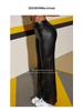 European & American High Waist Leather Wide Leg Pants - Trendy, Slimming, & Versatile for Women