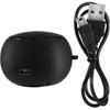 Mini Speaker, Retractable Speaker with USB Charging Cable, 3.5mm Audio Interface Portable Speaker for MP3, MP4, MP5, Mobile Phones, Computers(Black,