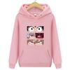 Langermet for menn og kvinner Uformell mote gensere Japansk tegneserie løs hettegenser Komfortabel kreativitet Streetwear