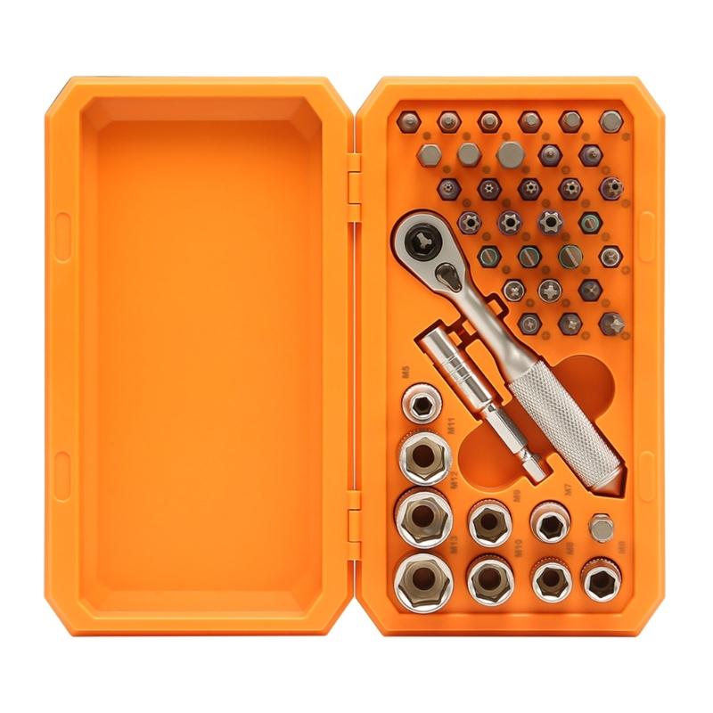 42 in 1 Screwdriver Set Ratchet Screwdriver Socket with Extension Rod Portable Socket Wrench Set for Home Computer 1