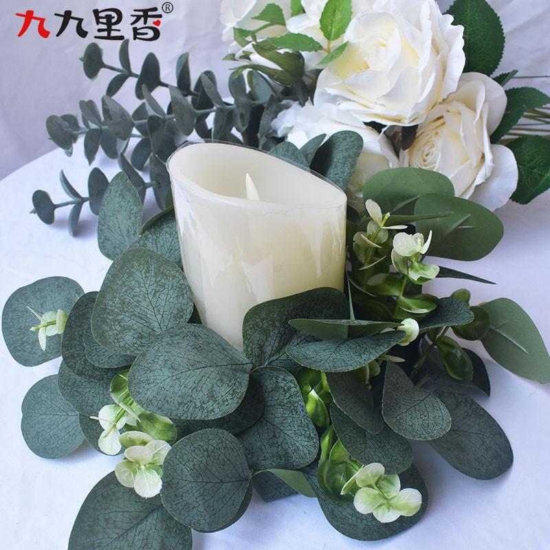 American Mini Simulation Wreath Eucalyptus Wreath Bodhi Fruit Wreath Table Party Decoration Wreath