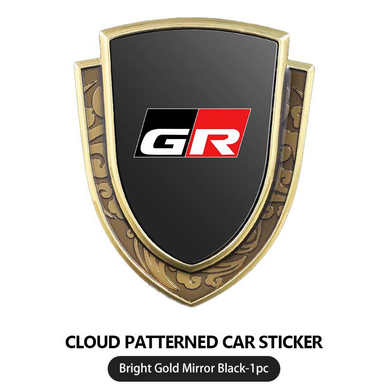 

3D Metal Car Side Body Trunk Decoration Emblem Sticker Shield Styling For Toyota chr Corolla Camry rav4 Yaris hilux prius