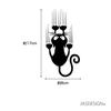 [JASDESIGN] Cat Sticker Cat Sticker Cutting Sticker Car Motorcycle Decal Funny Cute JM-280 (White Silver, 1)
