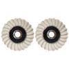 2Pcs 7/8 Inch Wool Polishing Wheels Buffing Pads Angle Grinder Accessories Grinding Disc forMetal Glass Ceramic Polishing