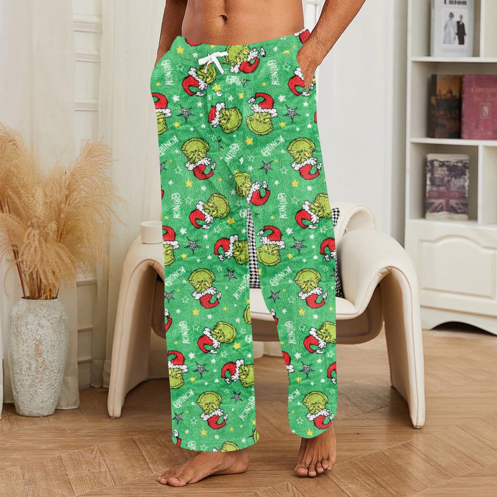 Herren Allover bedruckte Homewear-Hose Schlaf-Pyjamahose Lange Hose Pyjamahose