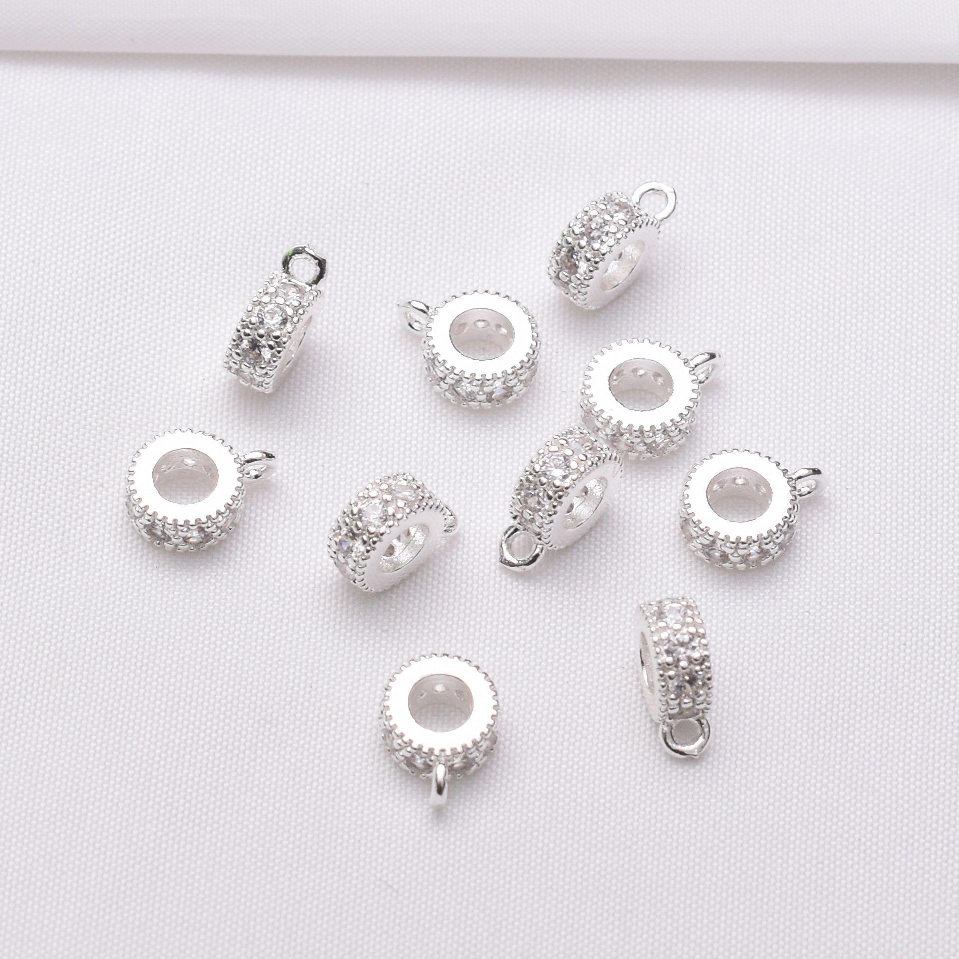 

10 шт. 18-каратного золота, микро-инкрустированные бусины с крупными отверстиями, сохраняющие цвет, с подвесными разделителями, браслеты ручной работы, ожерелья, бисерные украшения, бусины для футболок M122 8mm outer diameter