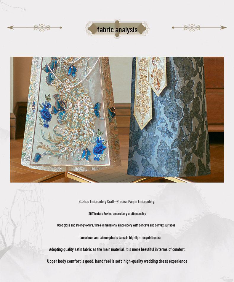 Champagne Xiuhe Wedding Dress: 2025 Luxury Chinese Qipao for Toast and Outings