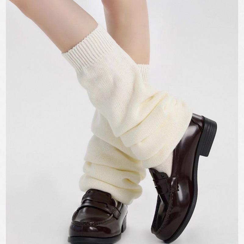 

Женские весенние новые плоские широкие гольфы-пузыри в стиле преппи 1 pair молочный белый