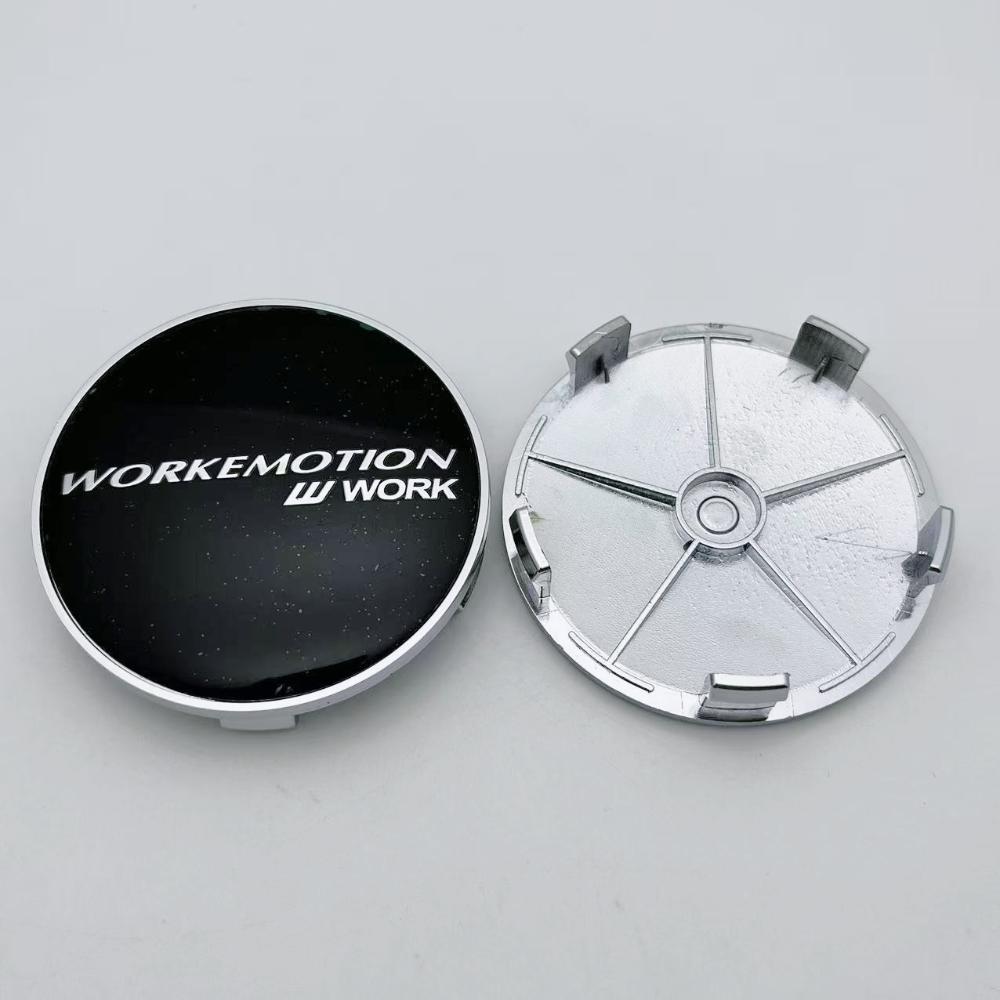 4pcs 68MM ( 63MM I.D ) W Work Emotion Emblem Logo Car Wheel Center Caps Wheels Hubcaps Auto Rims Dust Cover Car Accessories