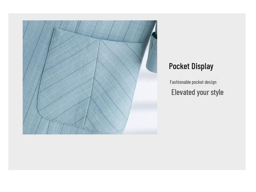 Spring/Summer 2024 Women's Petite Mid-Sleeve Striped Suit Set