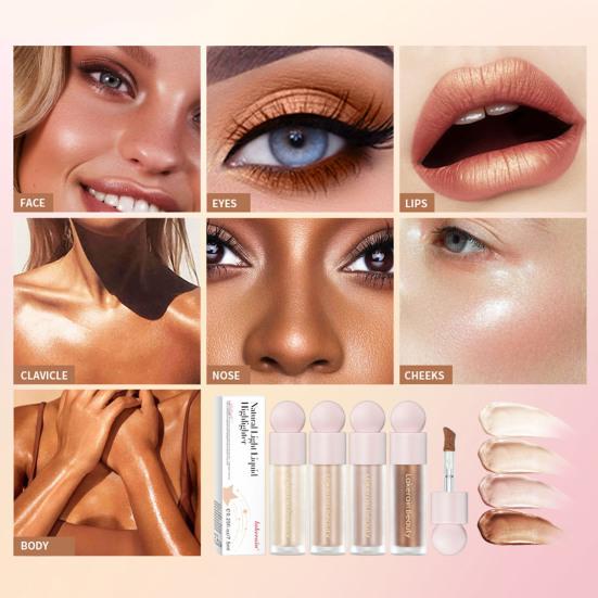 Lasting Three-dimensional Effect Face Brightening Blush Contouring Body High Gloss Liquid Women Supply