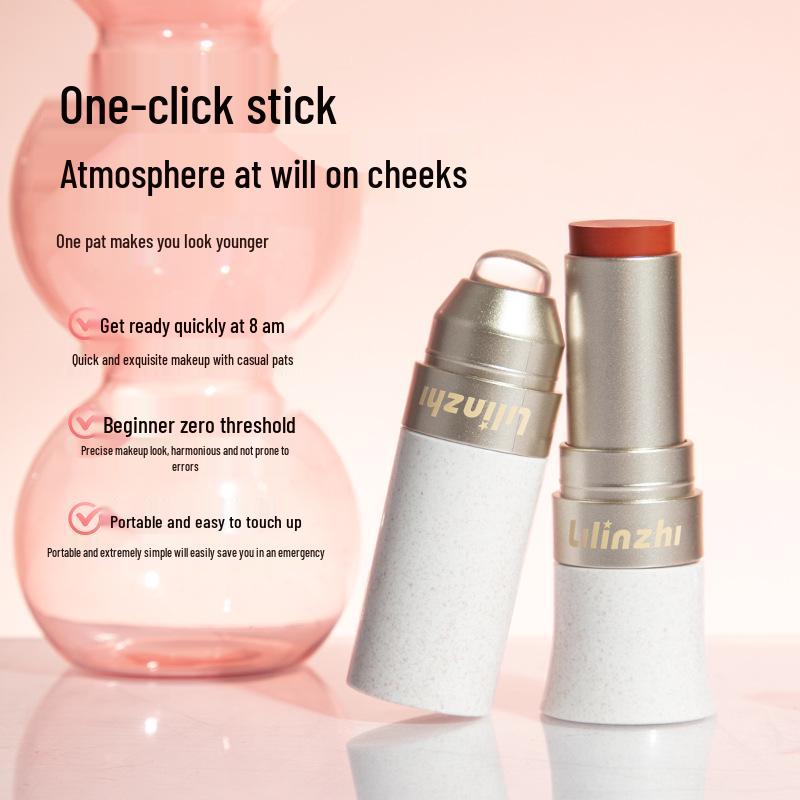 Lilinxhi Dual-Use Matte Lip and Cheek Stick - Long-Lasting, Soft, Natural Contour Blush