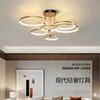 Modern minimalist led chandelier light luxury art gold circle livingroom restaurant bedroom kitchen home decor hanging Lights