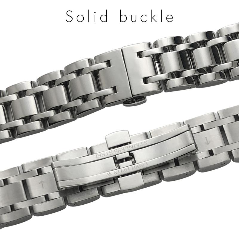 15mm 17mm 316L Stainless Steel Watchband Fit for Longines DolceVita L5.512/L5.255 Series Silver Rose Gold Watch Strap Tool