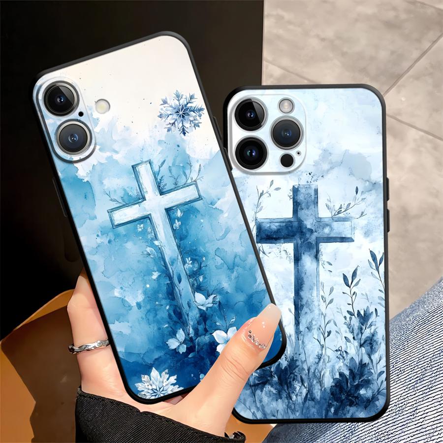 Creative Cartoon Cross Funda Phone Cover Case for Apple iPhone 17 Pro Max XR XS MAX 12 15 Pro 7 8 11 13 16 14 Air