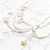 European Bohemian Starfish & Shell Conch Waist Chain with Faux Pearls