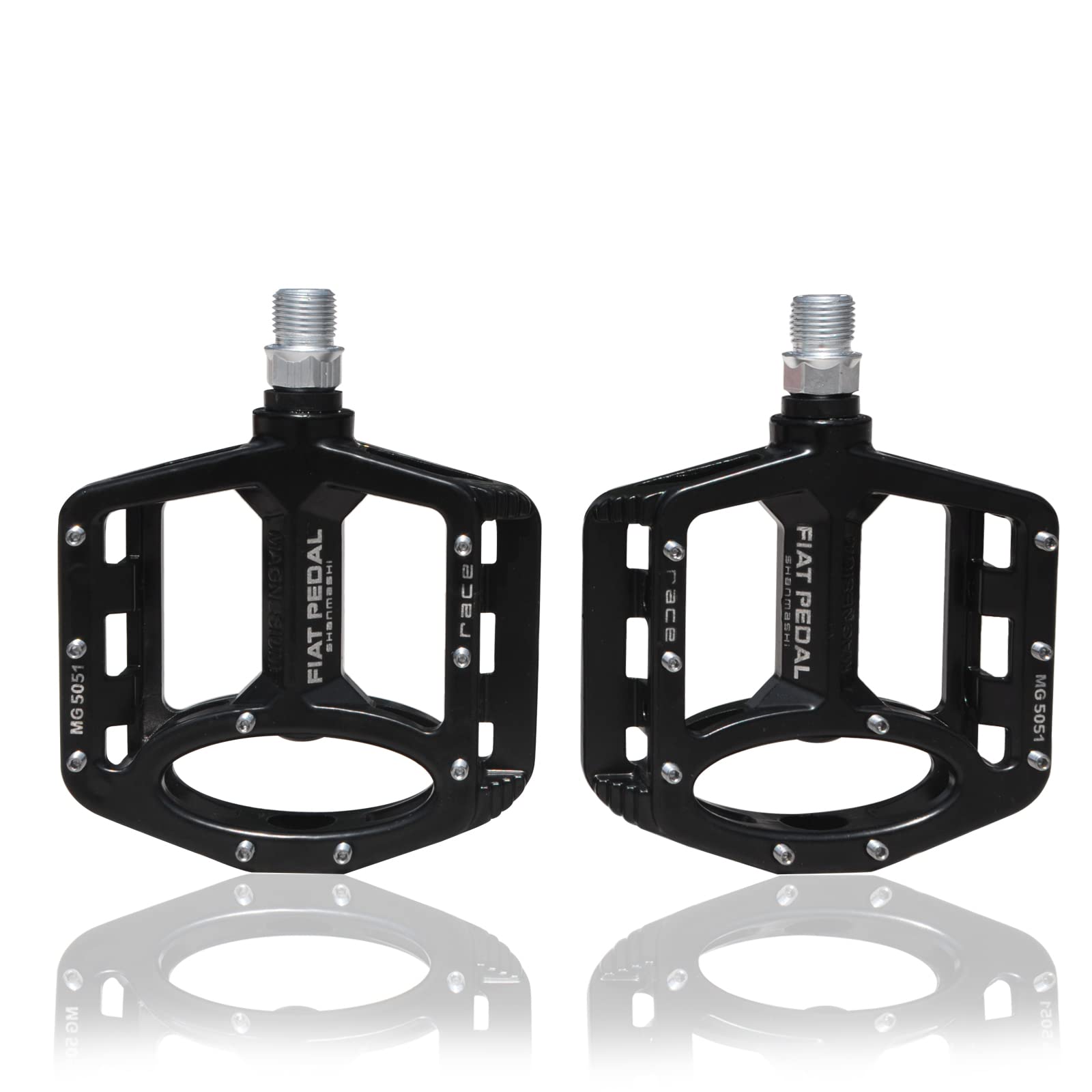 

UPANBIKE Ось велосипеда Высокая Большая Плоская Магниевый сплав для горных велосипедов и дорожных велосипедов Педали, 9/16 Подшипник, Прочность, Нескользящие, Платформа, чёрный