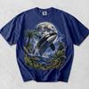 Vintage Orca Shirt, Prehistoric Killer Whale Tee, Retro 90s Graphic T-Shirt, Dinosaur Skull Nature Top, Aesthetic Moon Gift, Vintage Tee