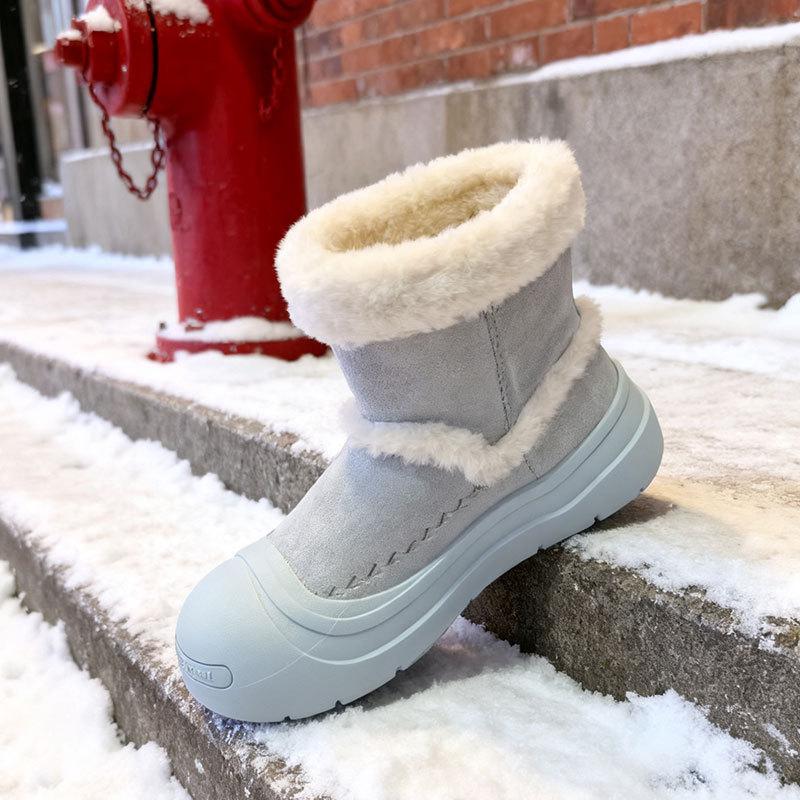 

Cotton boots women s new winter super fire warm versatile thick-soled non-slip velvet fur integrated snow boots 40 синий