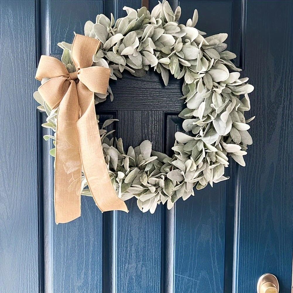 Spring Green Leaf Garland for Door Hanging Decoration Made of Weather Resistant Plastic Material for Long Lasting Use