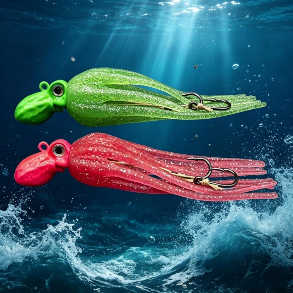 100g Octopus Squid Skirt Bait 200g Big Game Fishing Lure Squid Skirt Bait With Hook Trolling