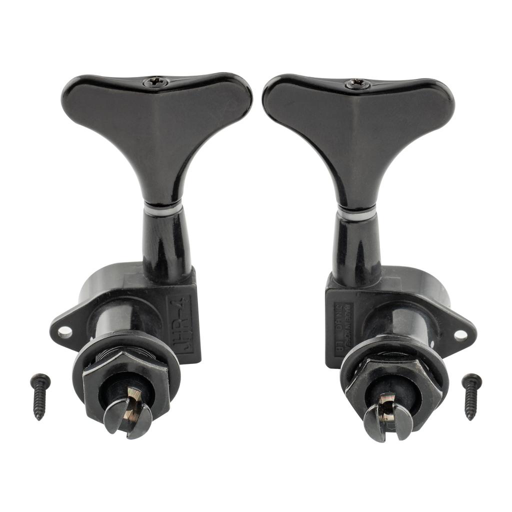 Musiclily Pro Bass Gear for Electric Black L2+R2 Tuners, 171 Ratio, 4-String Ibanez-Style Basses,
