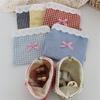 Ins Cute Plaid Coin Purse Sweet Lace Storage Bag Sanitary Napkin Bag High-value Lipstick Cosmetic Bag